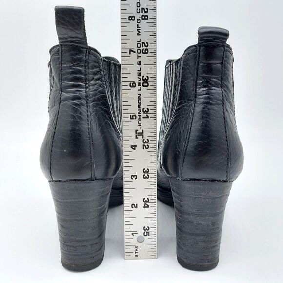 Born Boots Womens Sz 8.5 Black Leather Mireille Classic Block Heeled Platform - Picture 6 of 11